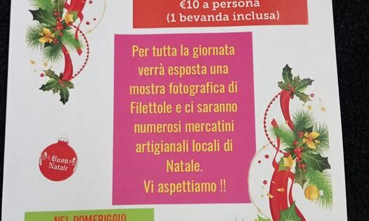 MERCATINI DI NATALE: CASA INVERSE IL 26 NOVEMBRE A FILETTOLE